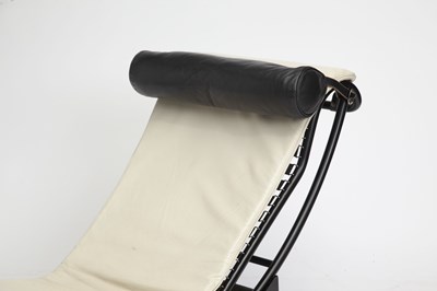 Lot 836 - Le Courbusier for Cassina Chromed and Enameled Metal and Upholstered "LC4" Chaise Longue