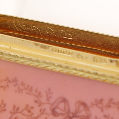 Lot 77 - Fabergé Jeweled Gold and Guilloché Enamel Cigarette Case