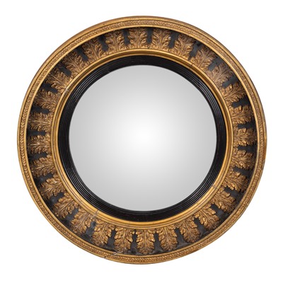 Lot 265 - Regency Style Giltwood and Composition Convex Mirror