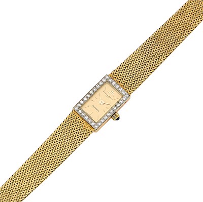 Lot 1227 - Baume and Mercier Lady's Gold and Diamond Wristwatch