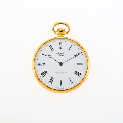 Lot 1109 - Chopard Gold Open Face Pocket Watch, Retailed by Tiffany & Co.