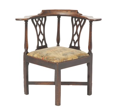 Lot 700 - George II Oak Corner Armchair