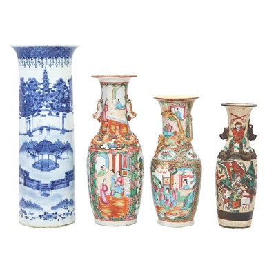 Lot 109 - A Group of Four Chinese Porcelain Vases