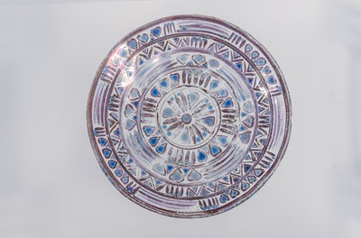 Lot 1080 - Middle Eastern Paint Decorated Colorless Glass Dish