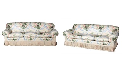 Lot 335 - Pair of Upholstered Sofas