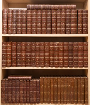 Lot 244 - A large group of leather bound volumes