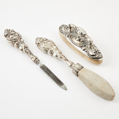 Lot 142 - Extensive Assembled Unger Brothers Sterling Silver Dresser Set