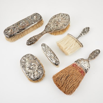 Lot 142 - Extensive Assembled Unger Brothers Sterling Silver Dresser Set