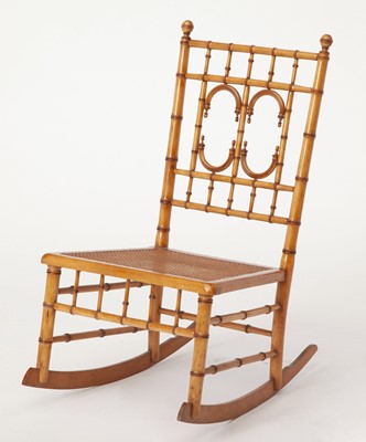 Lot 193 - Victorian Bamboo Rocking Chair