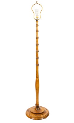 Lot 151 - Victorian R.J. Horner Style Faux Bamboo Maple Floor Lamp