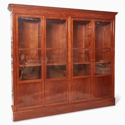 Lot 348 - French Mahogany Four-Door Bookcase