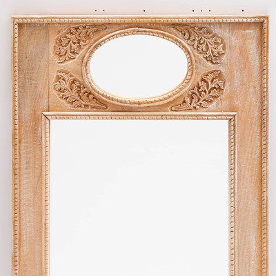 Lot 718 - Louis XVI Style Beechwood Trumeau Mirror