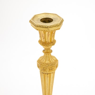 Lot 717 - Pair of Louis XVI Style Gilt-Bronze Candlesticks