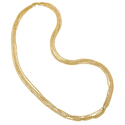 Lot 2193 - Long High Karat Gold Necklace