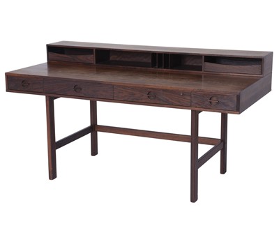 Lot 217 - Jens Quistgaard for Peter Lovig Nielsen Rosewood Flip Top Partner's Desk