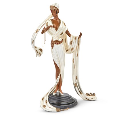 Lot 305 - Art Deco Style Cold-Painted Bronze Figure of a Woman Entitled Scheherazade
