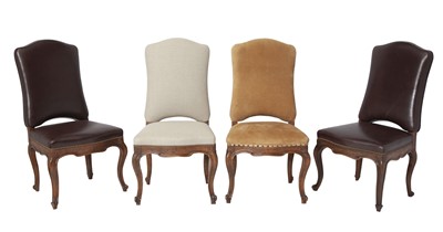 Lot 315 - Set of Four French Provincial Upholstered Side Chairs