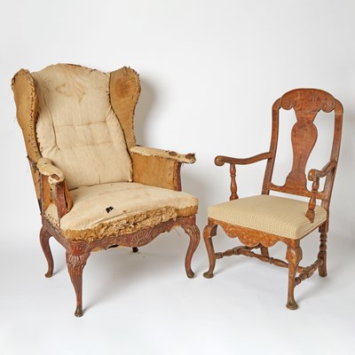 Lot 561 - Swedish Rococo Beechwood Armchair