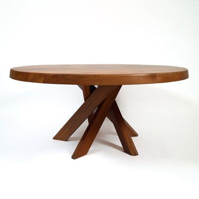 Lot 750 - Pierre Chapo Fruitwood Circular Dining Table