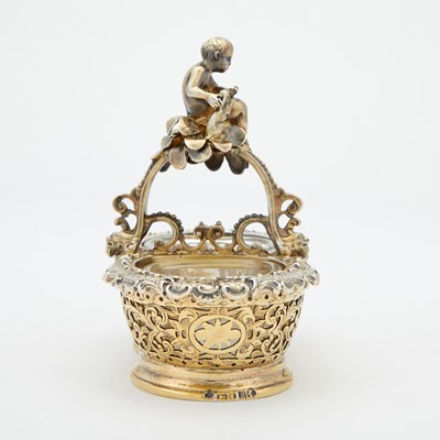 Lot 180 - Set of Four Victorian Sterling Silver Gilt Double Open Salt Cellars