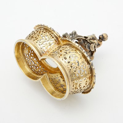 Lot 180 - Set of Four Victorian Sterling Silver Gilt Double Open Salt Cellars