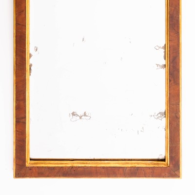 Lot 747 - Queen Anne Style Walnut and Parcel Gilt Mirror