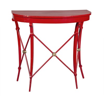 Lot 313 - Italian Empire Style Red Lacquered Console Table