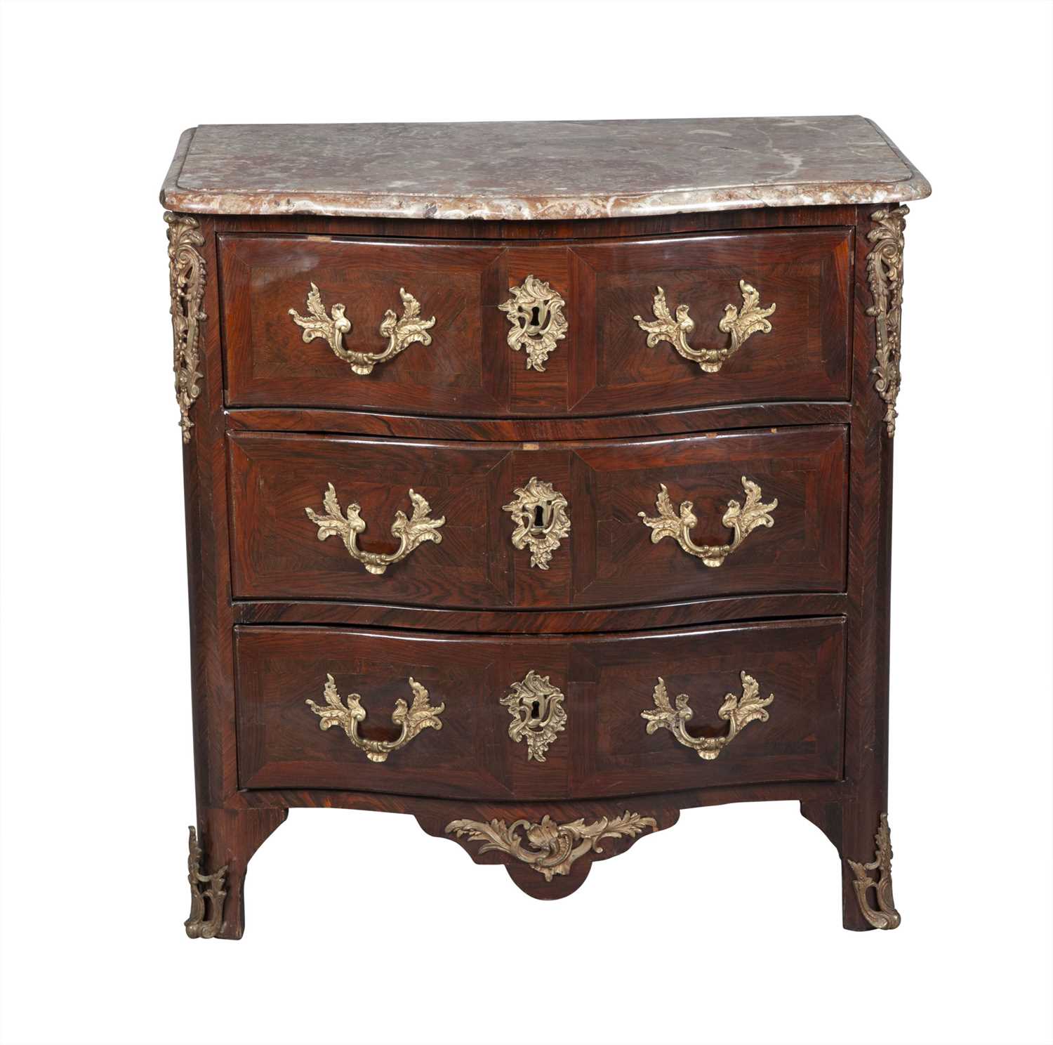 Lot 735 - Régence Gilt-Metal Mounted Kingwood Small Commode