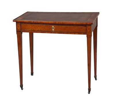 Lot 742 - Louis XVI Style Inlaid Fruitwood and Kingwood Marquetry Writing Table