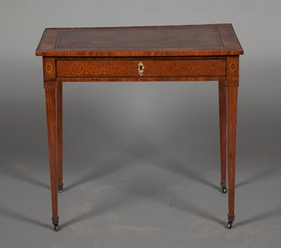 Lot 742 - Louis XVI Style Inlaid Fruitwood and Kingwood Marquetry Writing Table