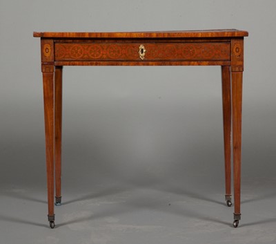 Lot 742 - Louis XVI Style Inlaid Fruitwood and Kingwood Marquetry Writing Table