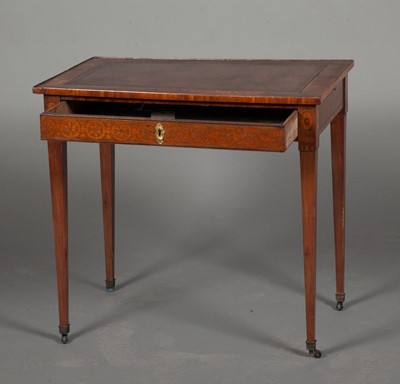 Lot 742 - Louis XVI Style Inlaid Fruitwood and Kingwood Marquetry Writing Table