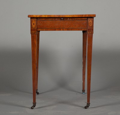 Lot 742 - Louis XVI Style Inlaid Fruitwood and Kingwood Marquetry Writing Table