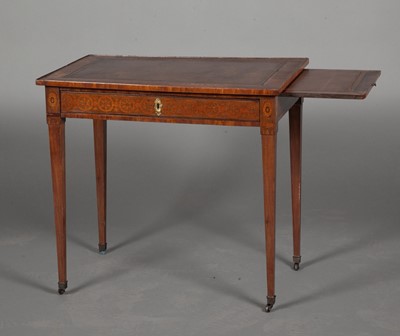 Lot 742 - Louis XVI Style Inlaid Fruitwood and Kingwood Marquetry Writing Table