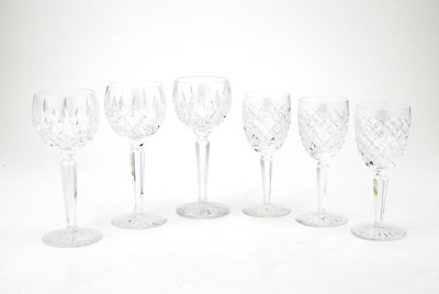 Lot 39 - Two  Waterford Blown and Cut Glass Partial Sets of Wine Glasses