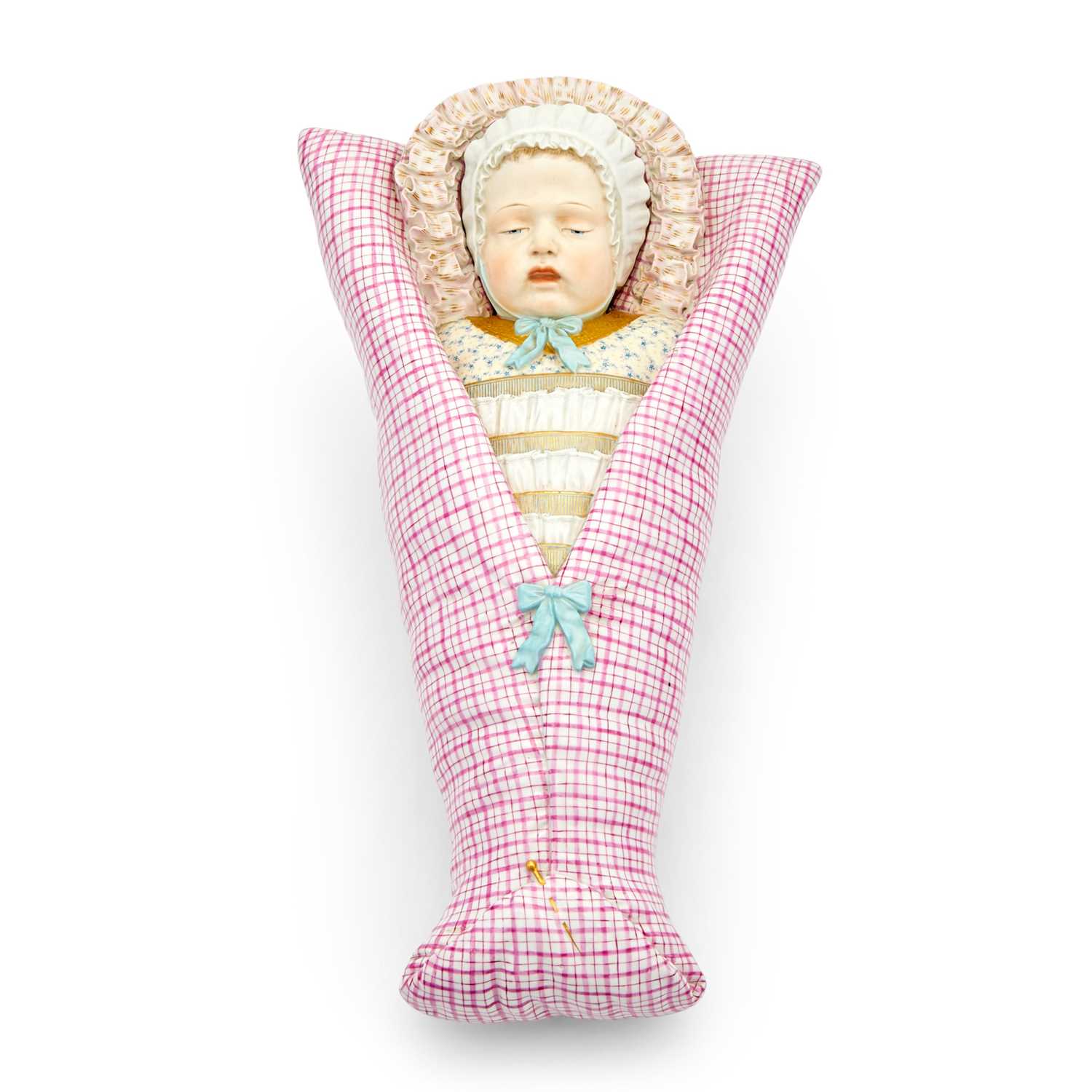 Lot 750 - Meissen Figure of a Swaddled Baby