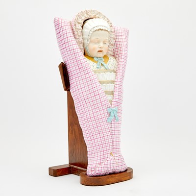 Lot 750 - Meissen Figure of a Swaddled Baby