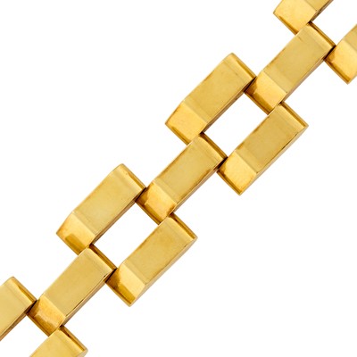 Lot 92 - Wide Gold Link Bracelet