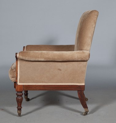 Lot 786 - George IV Suede-Upholstered Rosewood Bergère