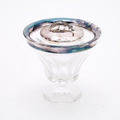 Lot 171 - Asprey Sterling Silver Mounted Glass Covered Caviar Dish