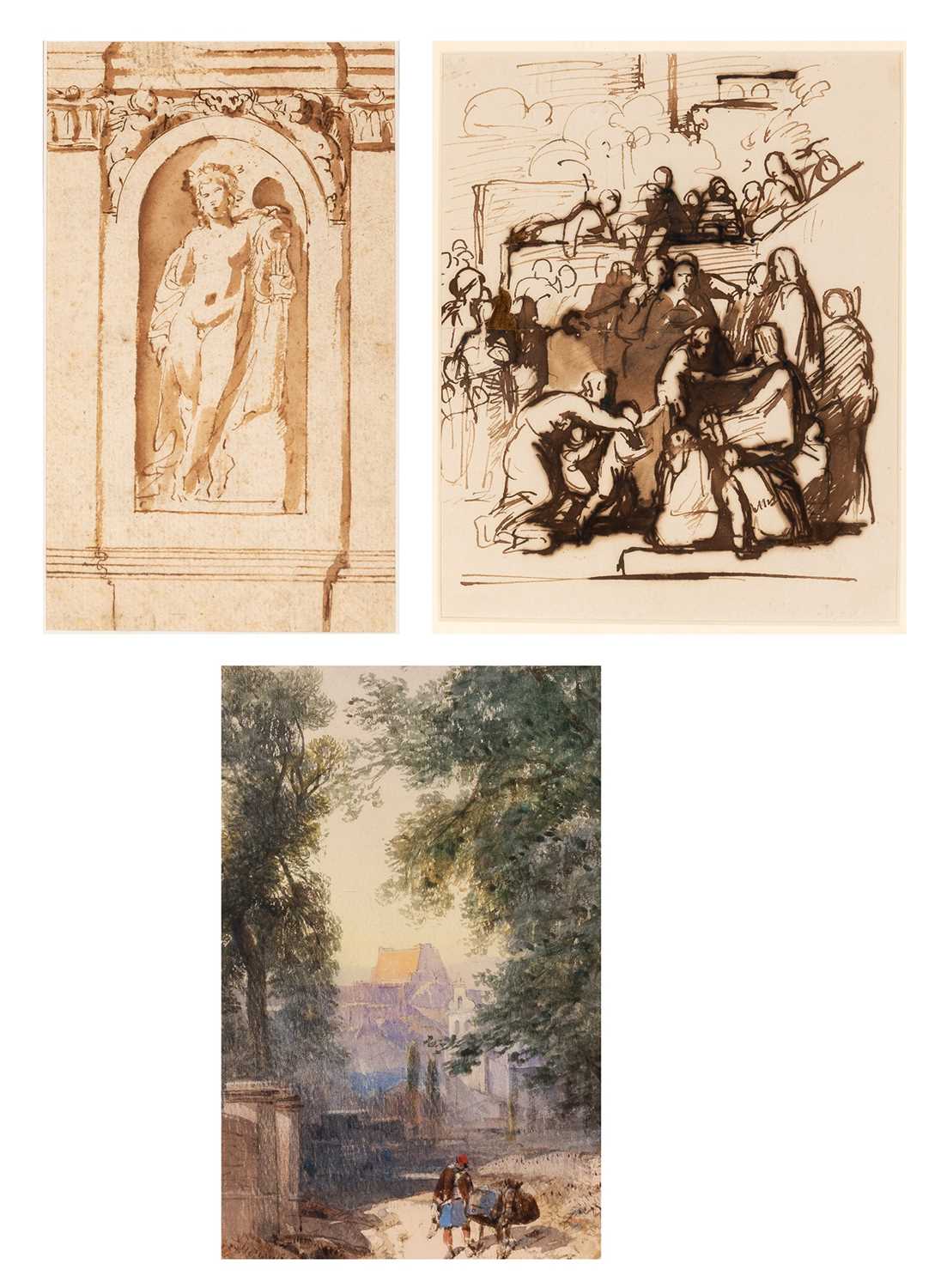 Lot 558 - A Group of Three Old Master Drawings, comprising