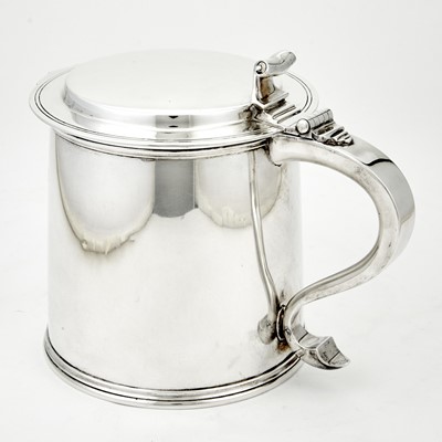 Lot 164 - New York Yacht Club Interest: Black Starr & Frost Sterling Silver Oversized Covered Tankard Trophy