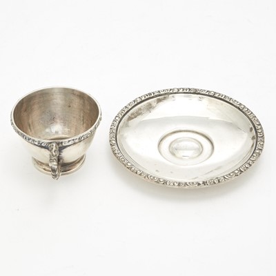 Lot 81 - Set of Six Austrian Silver Demitasse cups and saucers