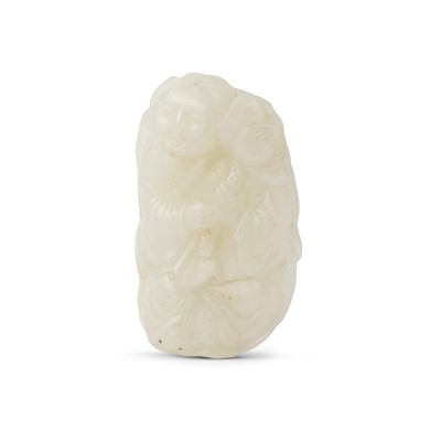 Lot 489 - A Chinese White Jade Carving
