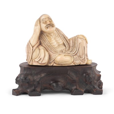 Lot 78 - A Chinese Soapstone Carving of a Luohan