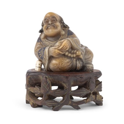 Lot 79 - A Chinese Soapstone Carving of a Luohan