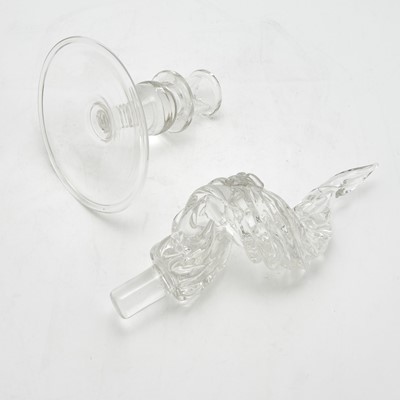 Lot 56 - Set of Four Hand-Formed and Molded Glass "Flaming Candlestick" Table Ornaments