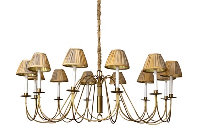 Lot 320 - Twelve Light Brass Chandelier