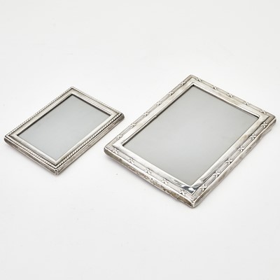 Lot 108 - Group of Eight English and Continental Sterling Silver Photographs Frames