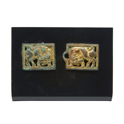 Lot 62 - A Pair of Chinese Gilt Bronze Buckles